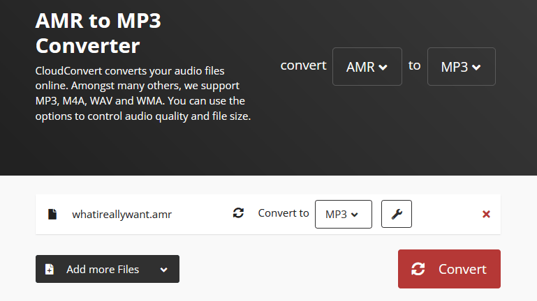 cloud amr converter