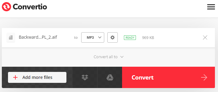convert aiff file online