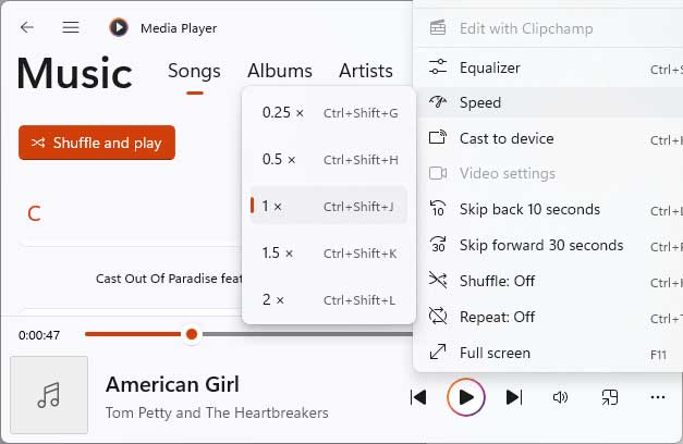media player slow down playback