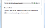 Sound Card Settings in Windows 7