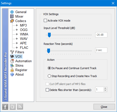 Advanced settings