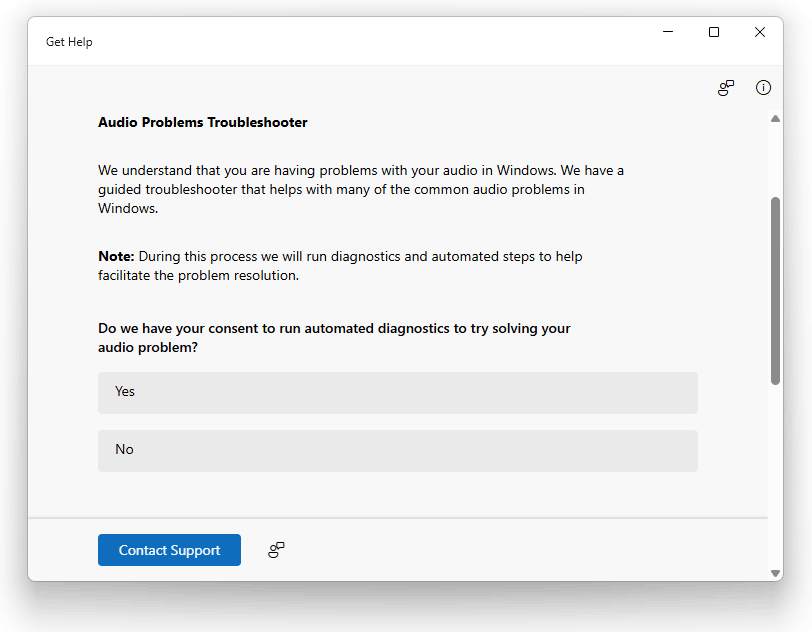 windows audio troubleshooter