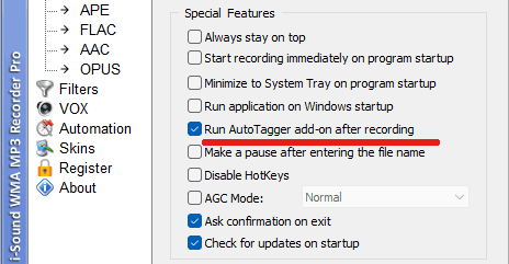 configure auto tags
