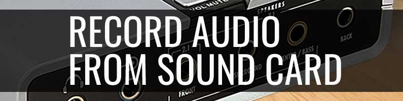Sound Card Recording