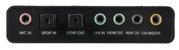 sound card rear panel
