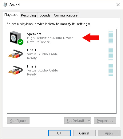speakers output