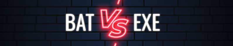 batch file vs executable