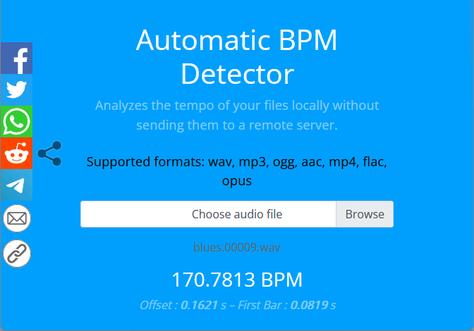 online BPM Detector results